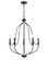 Senoia Five Light Chandelier in Matte Black (59|98005MB)