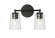 Ashli Two Light Vanity in Matte Black (59|9232MB)
