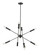 Potiss Eight Light Chandelier in Matte Black (59|29108MB)