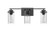 Serena Three Light Vanity in Matte Black (59|10303MB)