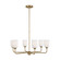 Emile Six Light Chandelier in Satin Brass (1|GLC1096SB)