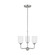 Emile Three Light Chandelier in Brushed Steel (1|GLC1073BS)