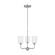 Emile Three Light Chandelier in Brushed Steel (1|GLC1073BS)