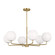 Rory Six Light Chandelier in Satin Brass (1|GLC1066SB)