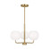 Rory Three Light Chandelier in Satin Brass (1|GLC1043SB)