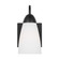 Seville One Light Wall / Bath Sconce in Midnight Black (1|4120201112)
