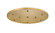 Multi Point Canopy 11 Light Ceiling Plate in Modern Gold (224|CP2411RMGLD)