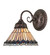 Tiffany Jeweled Peacock One Light Wall Sconce in Mahogany Bronze (57|270802)