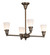 Revival Oyster Bay Four Light Chandelier in Antique Brass (57|268813)