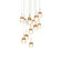 Double Bubble LED Pendant in Aged Brass (281|PD82015RAB)