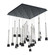 Quill LED Chandelier in Black (34|PD59425SBK)