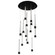Quill LED Chandelier in Black (34|PD59415RBK)