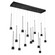 Quill LED Chandelier in Black (34|PD59414LBK)