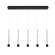 Quill LED Chandelier in Black (34|PD59405LBK)