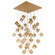 Ice Cube LED Chandelier in Aged Brass (34|PD29341SAB)