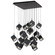 Ice Cube LED Chandelier in Black (34|PD29325SBK)