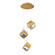 Ice Cube LED Chandelier in Aged Brass (34|PD29303RAB)