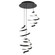 Whirl LED Chandelier in Black (34|PD19403RBK)