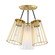 Liana Four Light Semi Flush Mount in Brushed Gold (43|D328MSFBG)