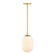 Noor One Light Pendant in Brushed Gold (43|D324M8PBG)