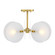 Sky Fall Three Light Semi Flush Mount in Brushed Gold (43|D311CSFBG)