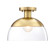 Rey One Light Semi Flush Mount in Brushed Gold (43|D308MSFBG)