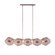 Poppy Five Light Island Pendant in Pearlized Antique Brass (33|522568PAB)