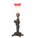 Pink/White Tiffany Pond Lily One Light Mini Lamp in Antique Brass (57|273017)
