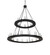 Loxley 24 Light Chandelier in Black Satin Wrought Iron (57|270818)