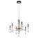 Tempest Six Light Chandelier in Soft Silver/Black (53|S560671018R)