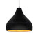 Radiance One Light Pendant in Carbon Matte Black w/ Champagne Gold (102|CER6565CBGDNCKLBKCD)