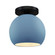 Radiance One Light Semi-Flush Mount in Sky Blue (102|CER6353SKBLMBLK)