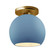 Radiance One Light Semi-Flush Mount in Sky Blue (102|CER6353SKBLBRSS)