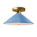 Radiance One Light Semi-Flush Mount in Sky Blue (102|CER6330SKBLBRSS)