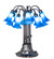 Blue Tiffany Pond Lily 12 Light Table Lamp in Mahogany Bronze (57|273106)