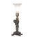 White Tiffany Pond Lily One Light Mini Lamp in Antique Brass (57|273026)