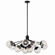 Silvarious 12 Light Linear Chandelier Convertible in Black (12|52703BK)