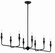 Alvaro Eight Light Linear Chandelier in Black (12|52693BK)