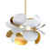 Ginger One Light Chandelier in Gold Leaf/White (68|31441GLSWH)