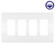 radiant Four-Gang Screwless Wall Plate with Microban in White (246|RWP264WAMCC6)