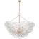 Talia LED Chandelier in Gild and Clear Swirled Glass (268|JN5123GCG)