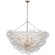 Talia LED Chandelier in Burnished Silver Leaf and Clear Swirled Glass (268|JN5123BSLCG)