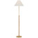 Basden LED Floor Lamp in Antique-Burnished Brass and Natural Rattan (268|CHA9081ABNRTL)