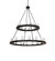 Loxley 24 Light Chandelier in Solar Black (57|270992)