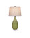 One Light Table Lamp in Pale Green/Off-White/Clear/Satin Nickel (142|60000943)