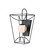 Rochefort One Light Wall Sconce in Black/White (142|55000046)