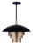 Sculptural Statement Pendants LED Pendant in Flat Black/Matte Gold (46|P1010FBMGLED)