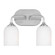 Emile Two Light Vanity in Chrome (1|GLV1022EN3CH)