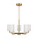 Rhett Five Light Chandelier in Satin Brass (1|GLC1015EN3SB)