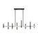 Denmark Eight Light Linear Chandelier in Black Chrome with Brushed Nickel (107|4933846)